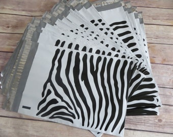 ZEBRA PRINT 9" x 12" {25 count} Poly mailers, Poly bags, Designer Shipping Bags, High Quality