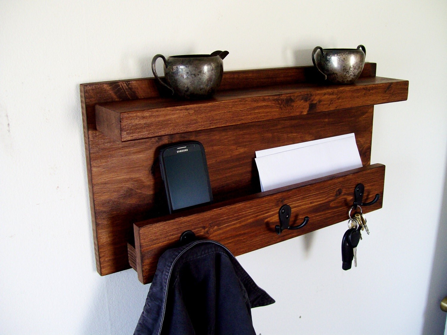 Entryway Organizer Mail Organizer Mail Box Key Rack Coat Rack