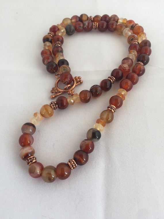 Items similar to Carnelian necklace on Etsy