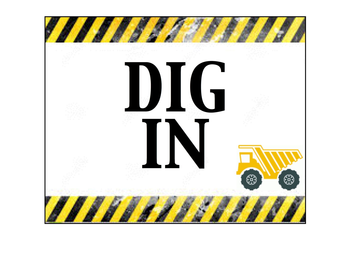 Construction Signs Fuel And Dig In By Essentialhomedesigns