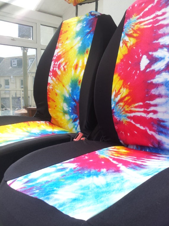 TIE DYE car seat covers: car front seat covers. BOHO by funkmyseat