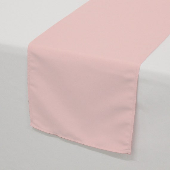 Blush Peach Polyester Table Runner Wedding Table Runners