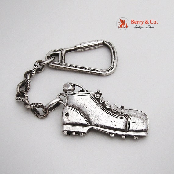 Vintage Shoe Form Key Chain Italian Sterling Silver by BerrysGems