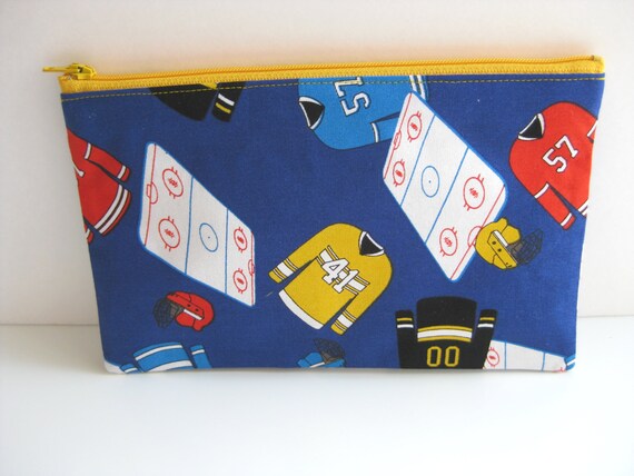 ... Hockey Cotton pouch  Fabric pouch  Sports  Hockey  Pencil case