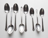 8 Damask Rose Heirloom Sterling Spoons