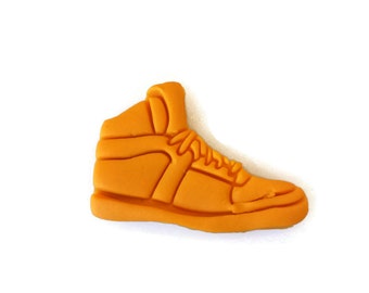 80s Basketball Hightop Sneaker Fondant Cutter 2 1/2" x 2"
