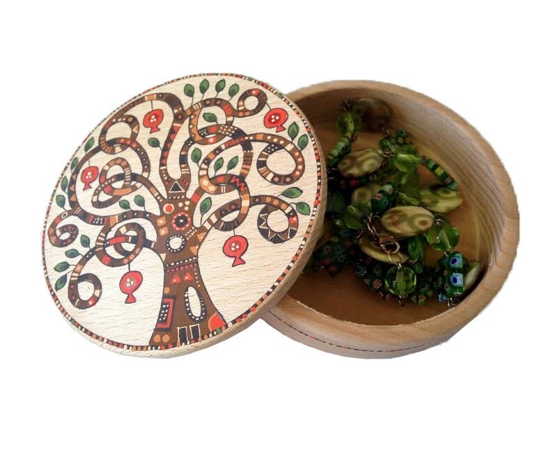 Jewelry box Tree of Life wooden jewelry box hand