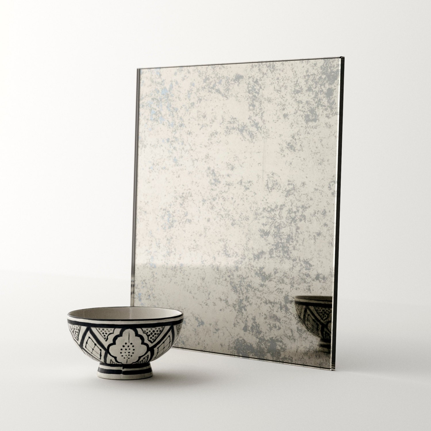 Mirror Coop Antiqued Speckled Mirror Swatch. Handmade Art