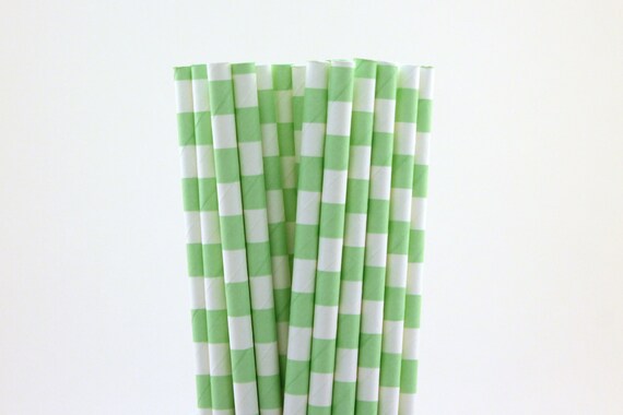 Mint Green Rugby Horizontal Striped Paper Straws-Mint Green Straws-Striped Straws-Tea Party Straws-Spa Party Straws-Cake Pop Sticks Il_570xn