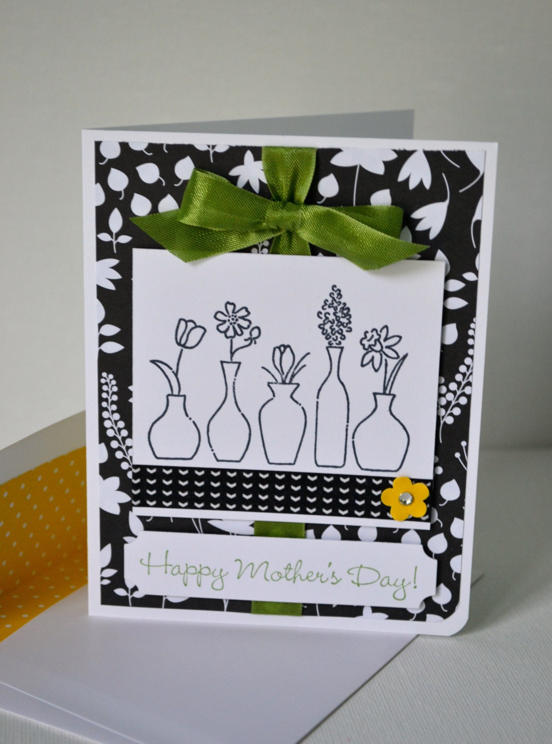 Black and White Mother's Day Card//Mother's by TheRoundedCorner