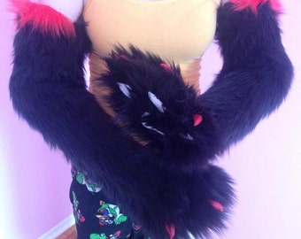 Shoulder length fursuit paws