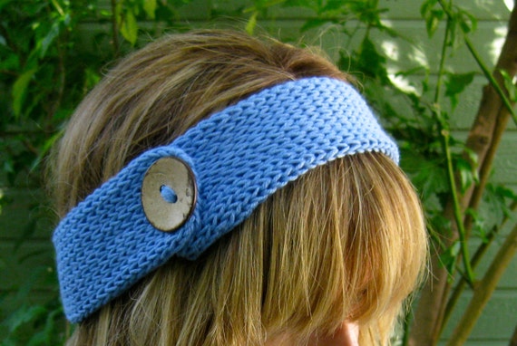 Blue Headband by MacBeanie on Etsy