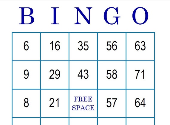 100 bingo cards Instant download 4 per page by JovinCreations