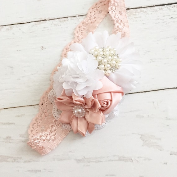 blush pearl headband