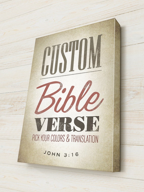 Custom Scripture Wall Art Bible Verse on Canvas by RandysDesign