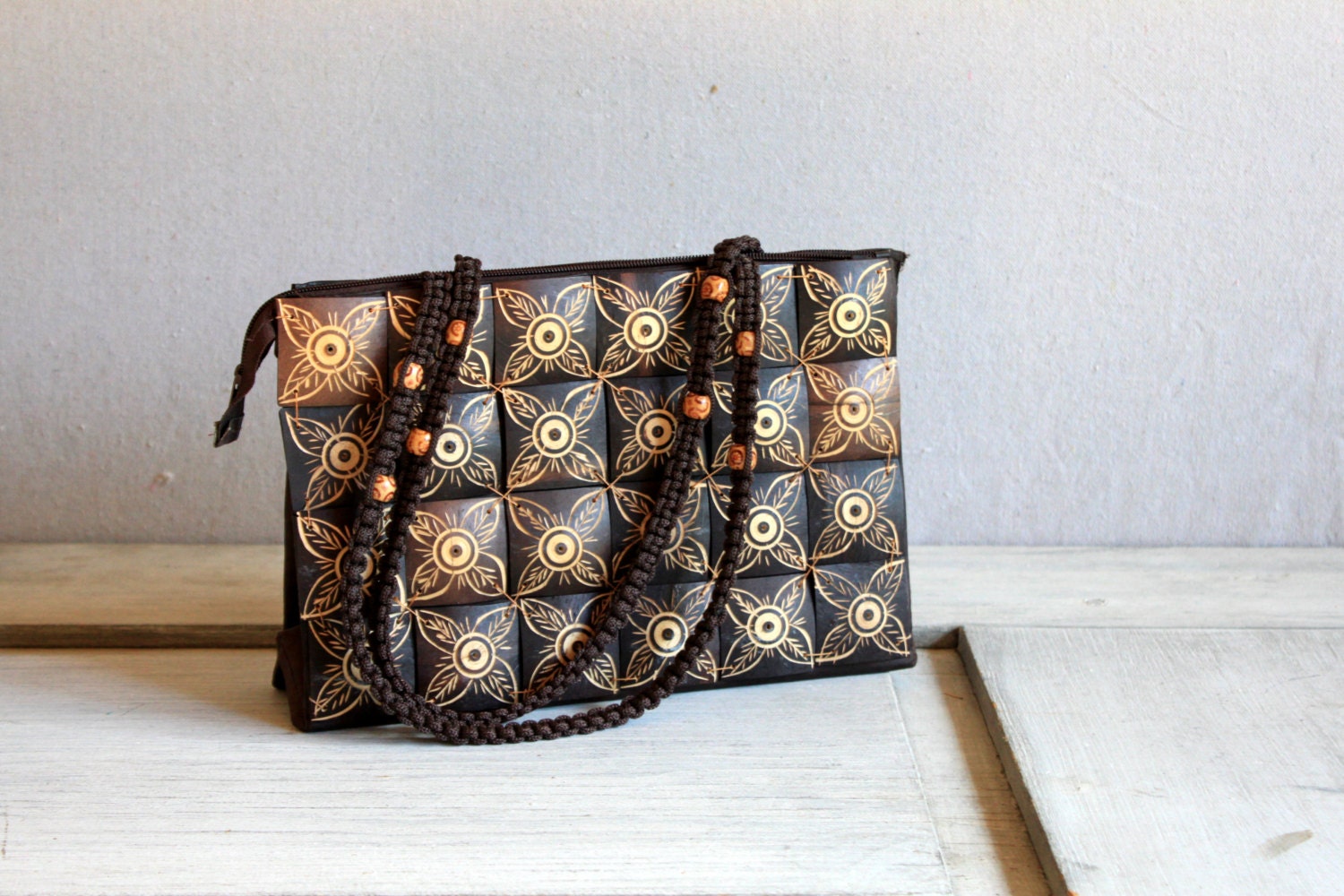 kitschy coconut shell purse handbag bag eco by umbrellafant