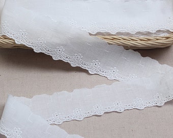 Burgundy YH1162 11.5cm 1Yds Broderie Anglaise Eyelet cotton lace trim 4.5/"