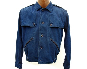 Vintage Yves Saint Laurent Junior teen denim jacket 14 ans blue made in France