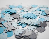 150 or 300 Blue, Grey and/or Red Elephant Confetti, Baby Shower Decor, Birthday Party Decor, Table Scatter, Animal / Elephant Theme Party