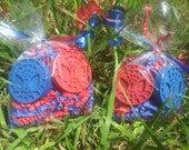 20 bags spiderman inspired crayons/ party favors/  ON SALE/ superhero party favors// boys birthday /marvel party favors spider-man