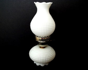 milk White Glass lamp  Lamp Romantic  Bubble / Bou glass Hurricane doir Hobnail Milk  bubble