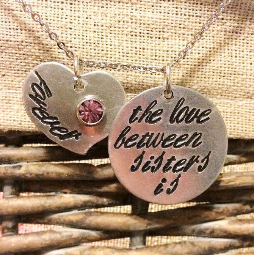 Sister Jewelry Personalized Necklace for Sisters The Love