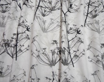 Cafe valance. White and Black Linen Valance. Kitchen Valance. Cafe curtains. Scandinavian fabric