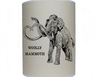 Dinosaur woolly mammoth shade/ lamp shade/ ceiling shade/ drum lampshade/ lighting