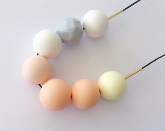 Handmade Polymer Clay Beads Necklace- Cooper
