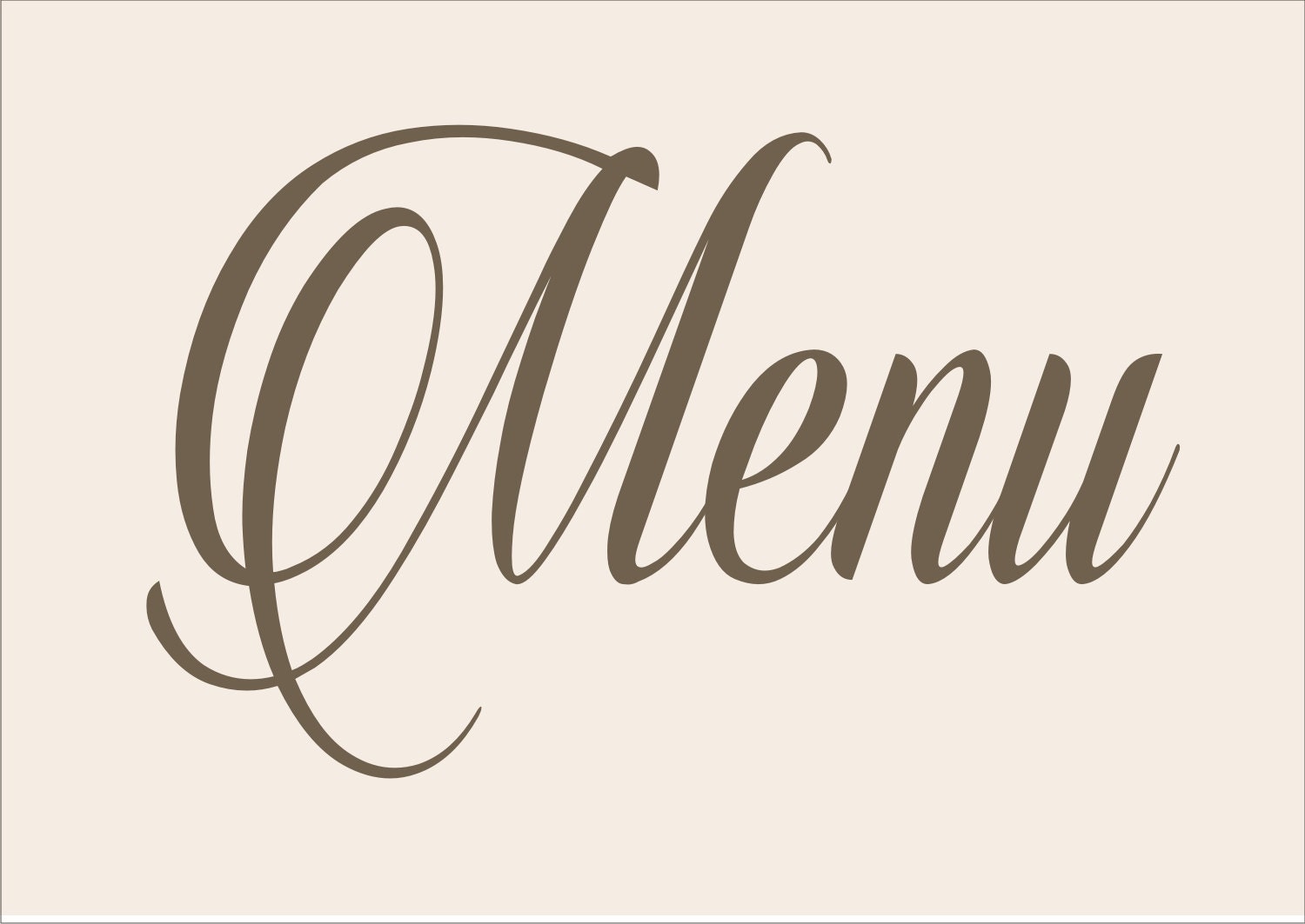 MENU Stencil 6 sizes available Create by SuperiorStencils