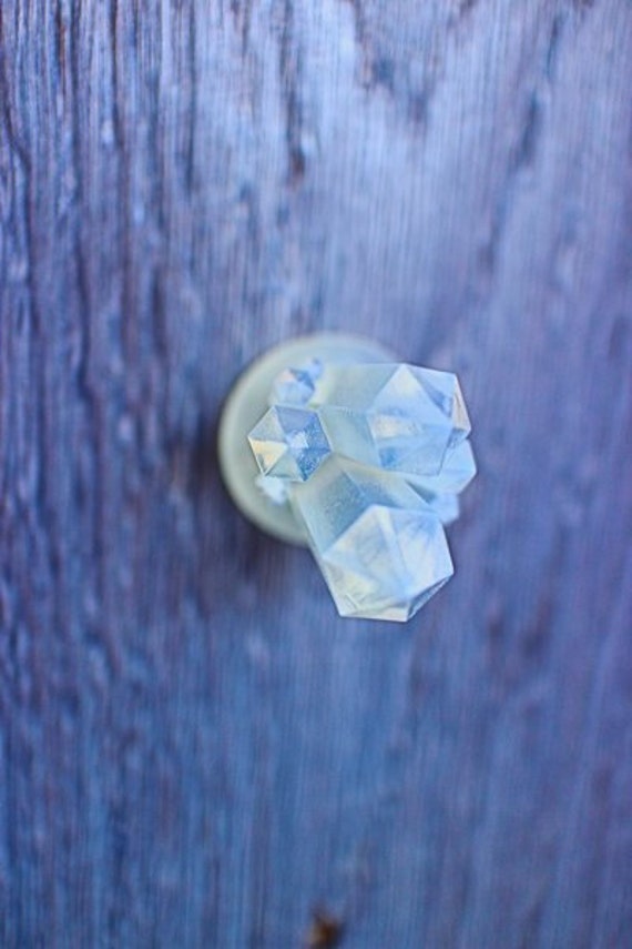 3d printed crystal quartz knobs cluster geometric geode drawer