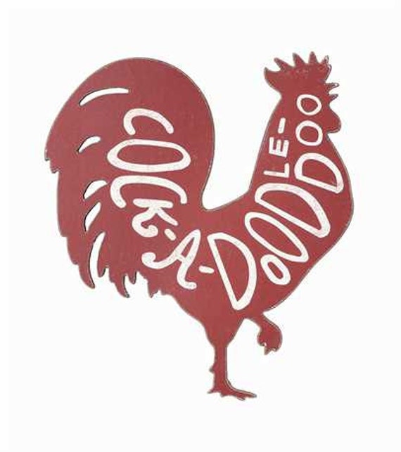 Items Similar To Cock A Doodle Doo Rooster Sign On Etsy 