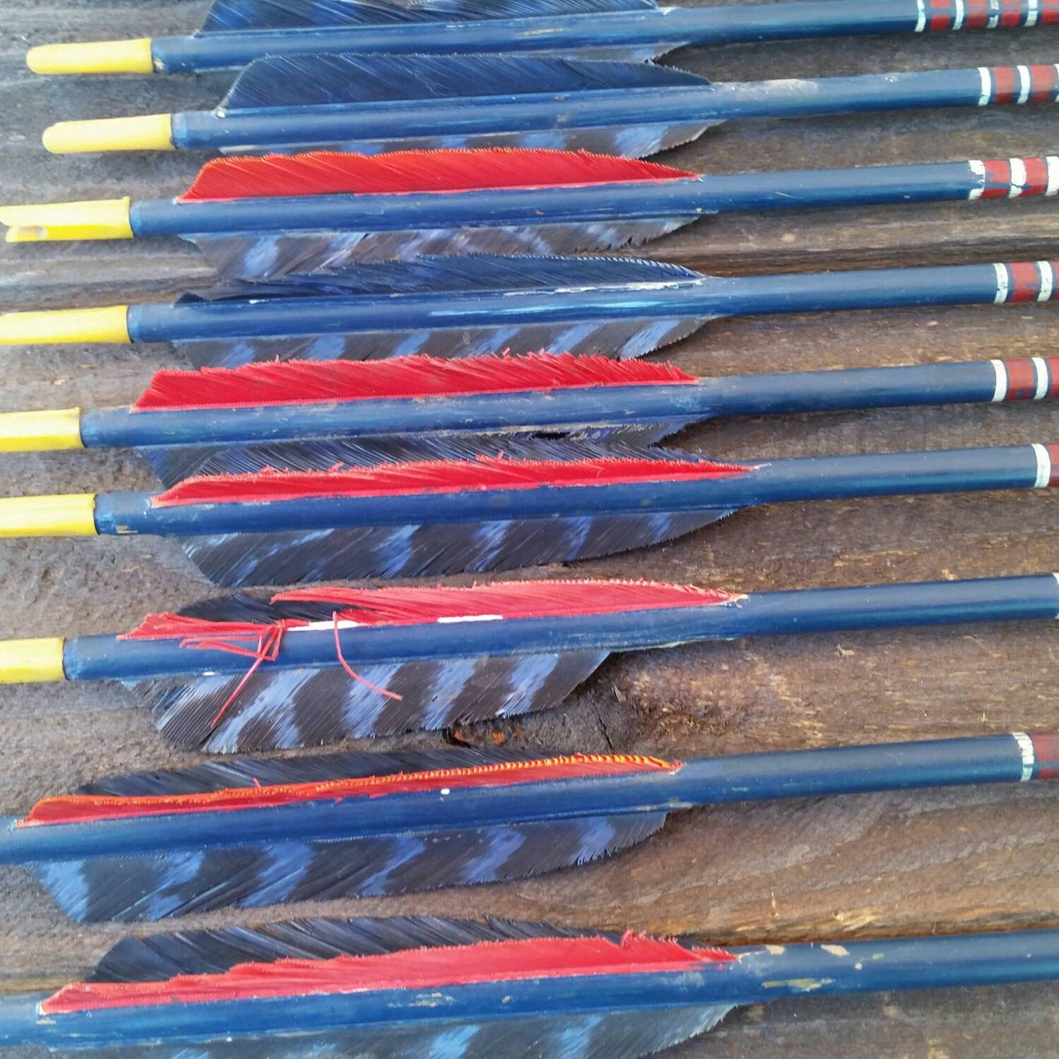 Wood Arrows Vintage Painted Wood Arrows with by BrassAttics