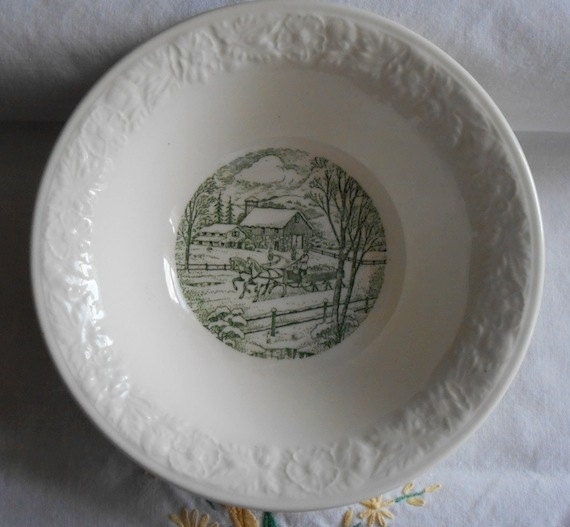 Vintage 1950s Homer Laughlin Pastoral Pattern Small bowl