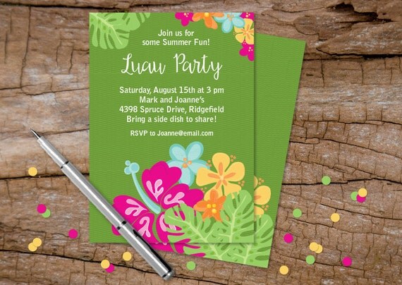 Unique Luau Invitations 6