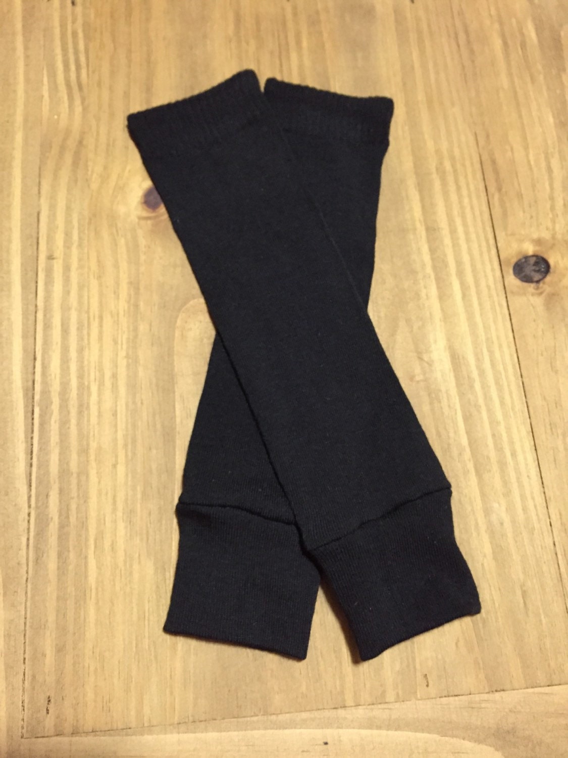 Baby legs leg warmers black newborn to 9 by MazzieMaeBoutique