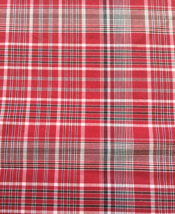 Traditional Jamaican Bandana Plaid Fabric 2 yards