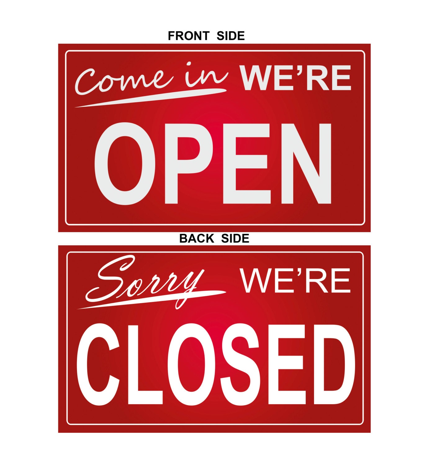 OPEN CLOSED SIGN Store Open Closed Sign Red Open Closed