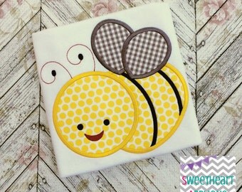 Bumble Bee Applique Design, Bumble Bee Machine Embroidery Applique, Bumble Bee Applique Design 4x4 5x7 6x10 8x8
