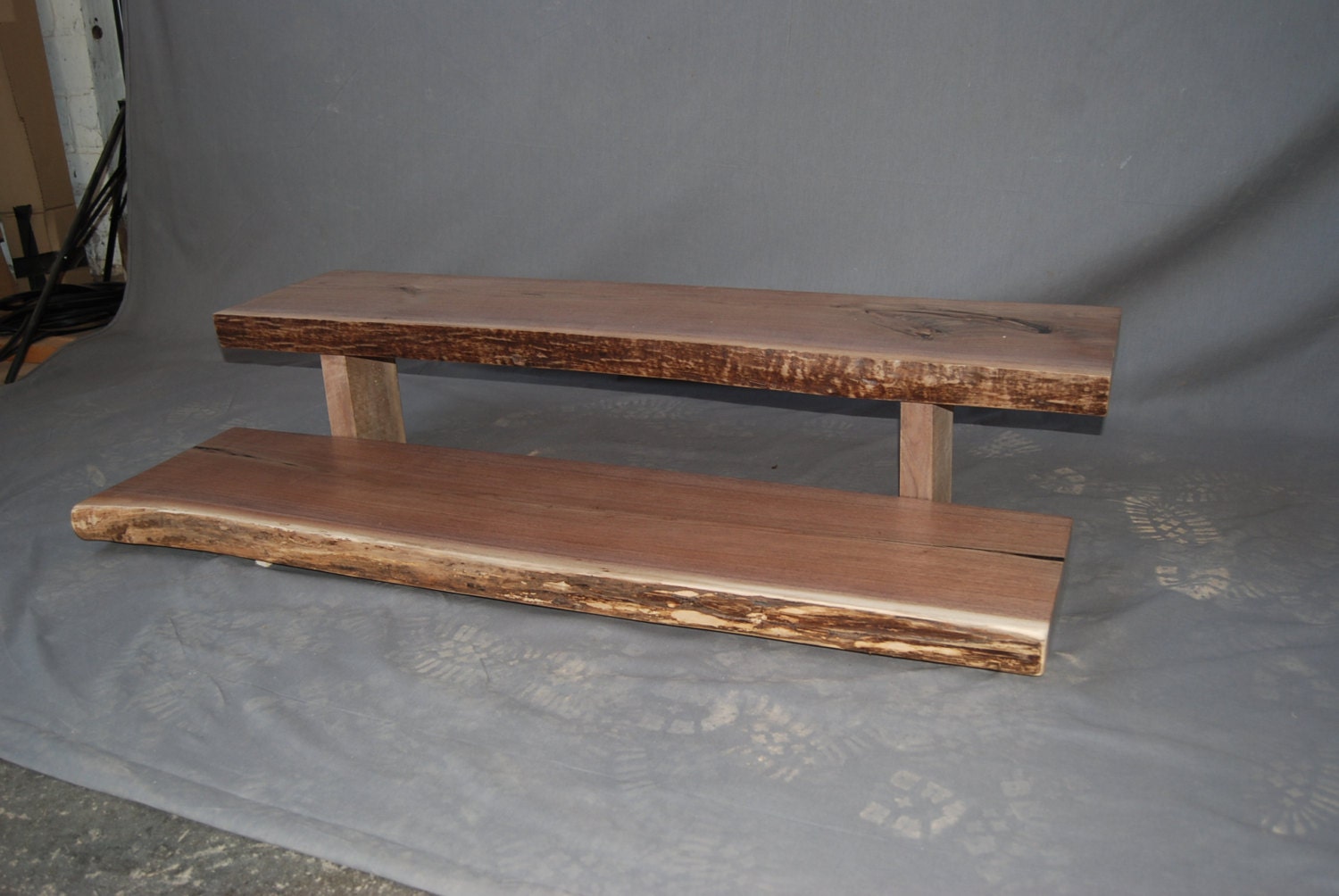 Made to Order Live Edge Walnut Stair Treads Stairs by Teraprom