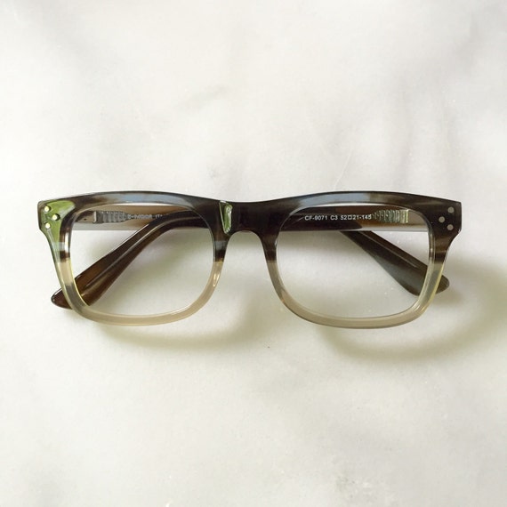 Retro wayfarer acetate ombre reading glasses and optical