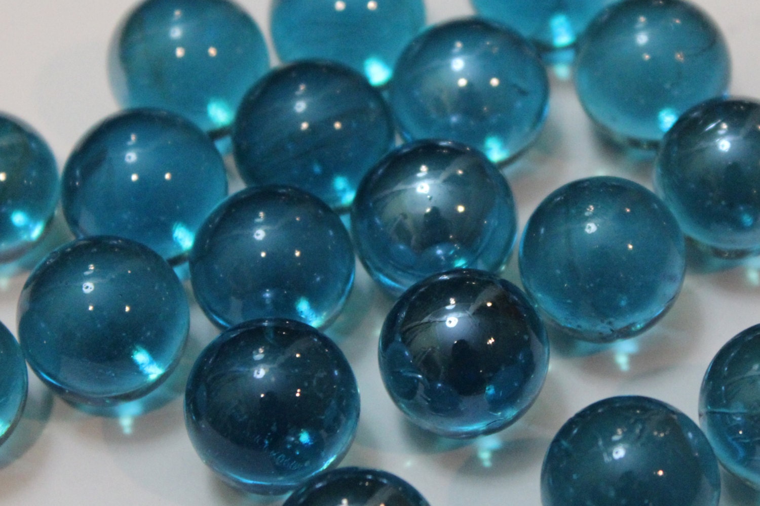 Glass Marbles Floral Glass Beads Round by SouthernHomeSupply