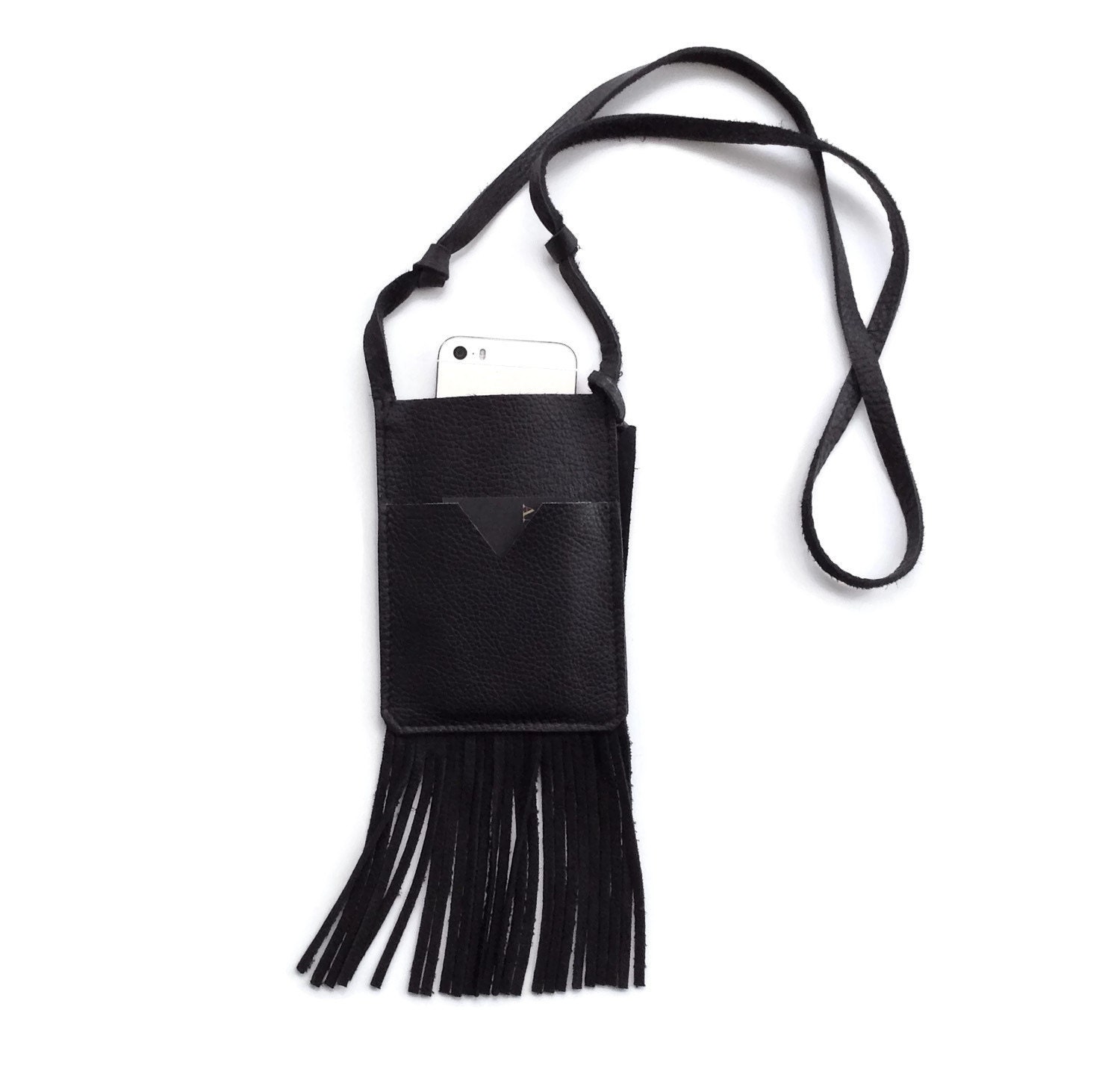 iphone strap for running hand AngelaValentineBags 6 Black iphone // by iphone case Leather case