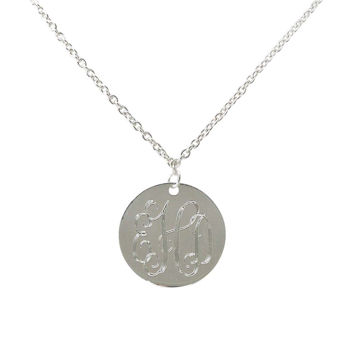 Monogram Silver Hampton Necklace