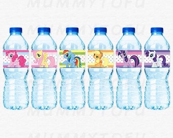 My Little Pony Birthday Party Water Bottle Labels - DIY Party Printable Instant Download