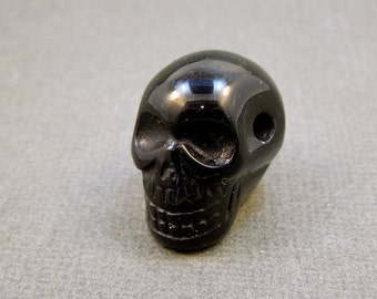 Skull Bead--Black Agate Skull Bead