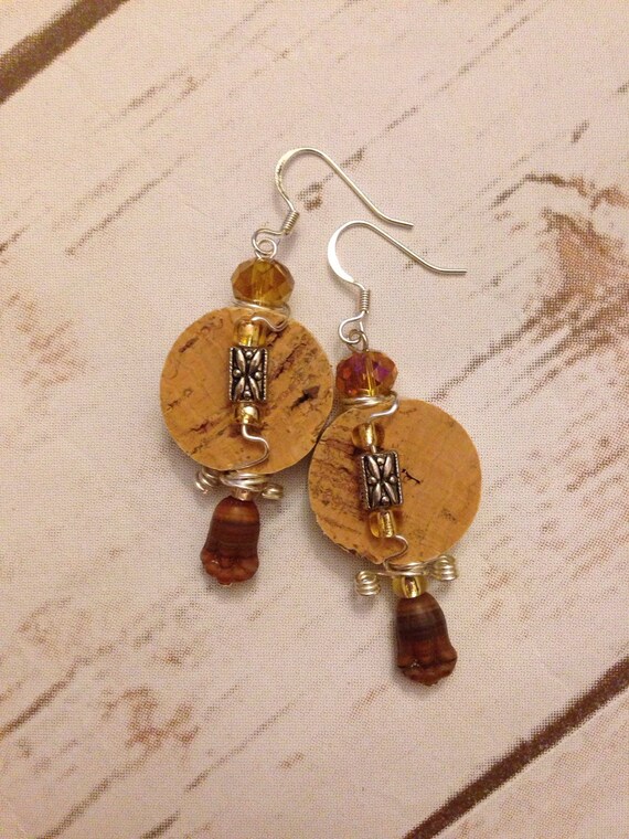 Clearance Wine Cork earrings by TrueVineGifts on Etsy