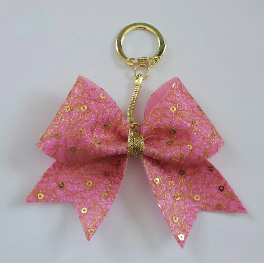 Cheer Bow Key Chain Light Pink Majestic by JustBowItUp on Etsy