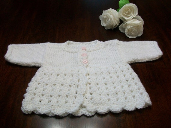 newborn white sweater set