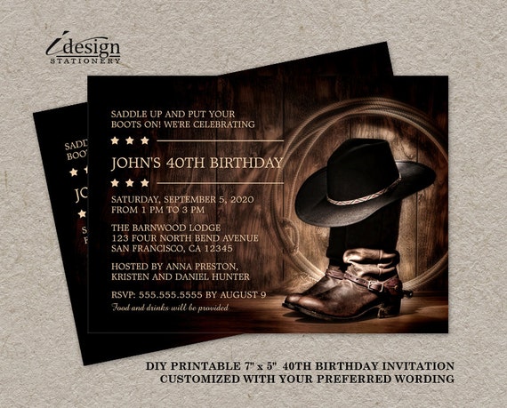 Country Western Invitations 1